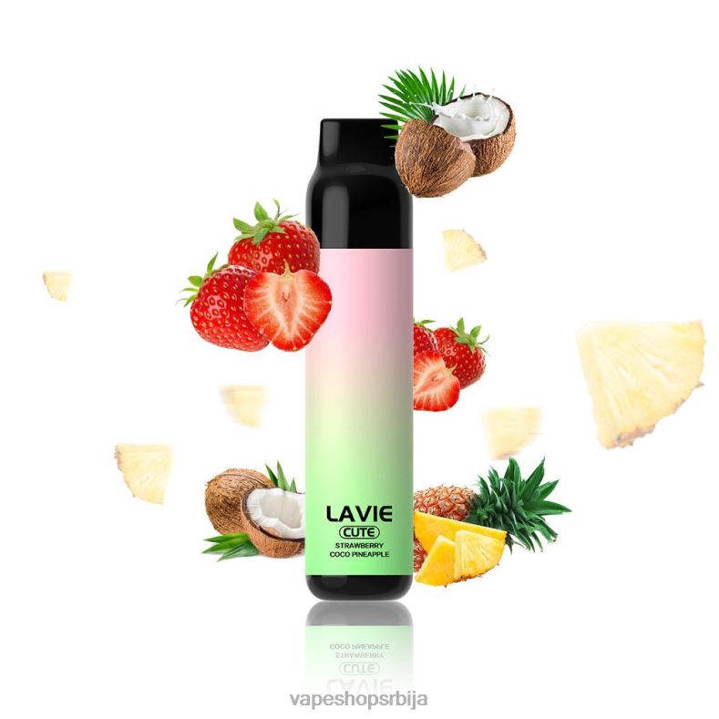 LAVIE BAR 3000 пуффс јагода кокос јабука XLL8F291 - Vape Srbija
