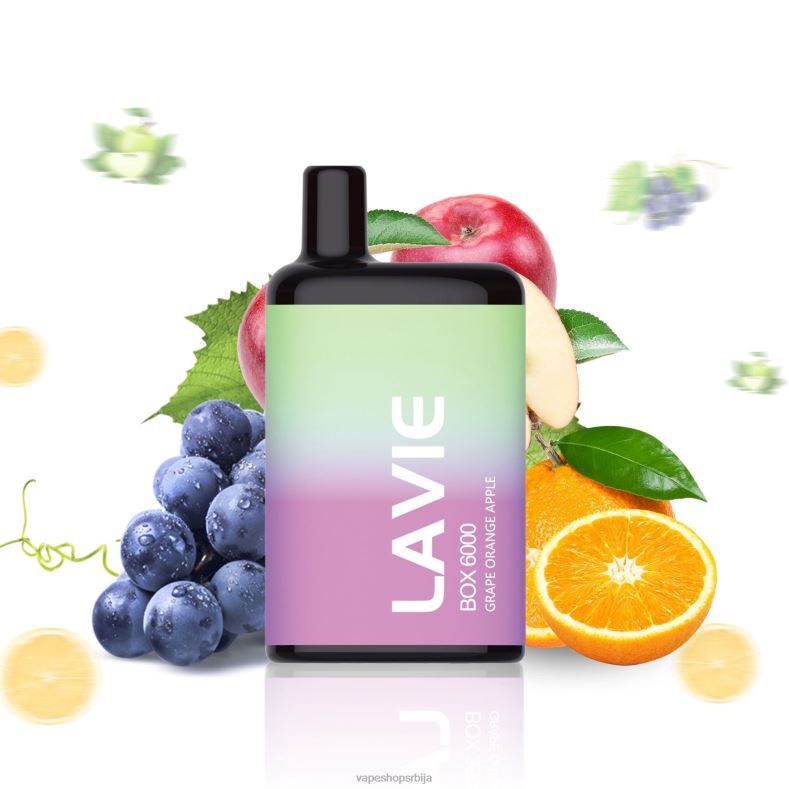 LAVIE BOX 6000 пуффс грожђе наранџаста јабука XLL8F202 - Salt Vape Srbija