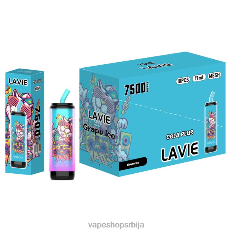 LAVIE Cola Plus 7500 пуффс грожђани лед XLL8F254 - Vape Shop Beograd
