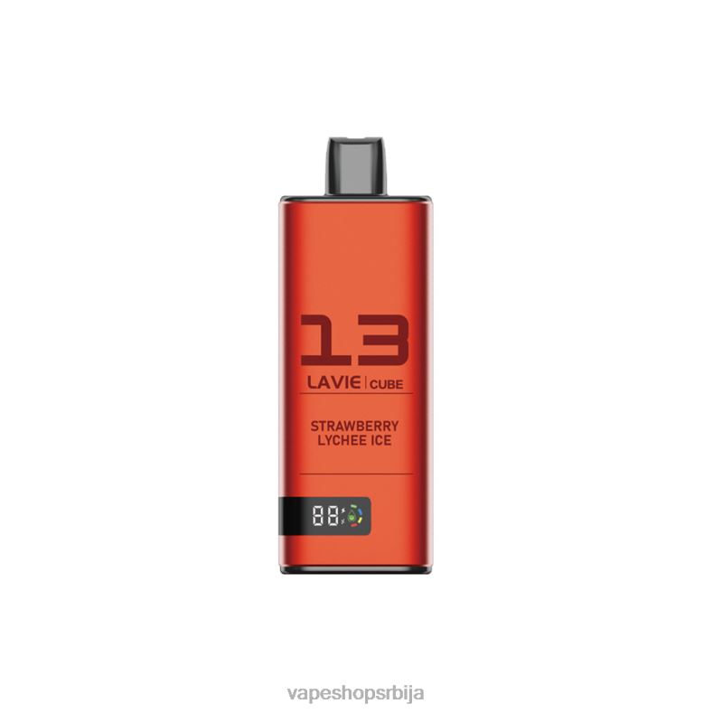 LAVIE Cube 20000 пуффс јагода личи лед XLL8F47 - Salt Vape Srbija