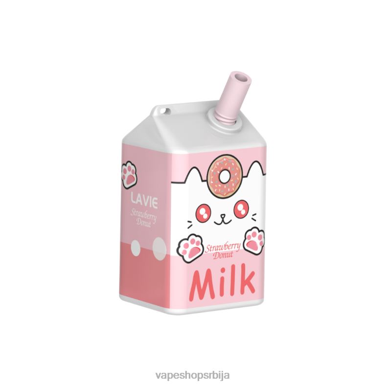 LAVIE MILK 7000 пуффс крофна од јагоде XLL8F177 - Salt Vape Srbija