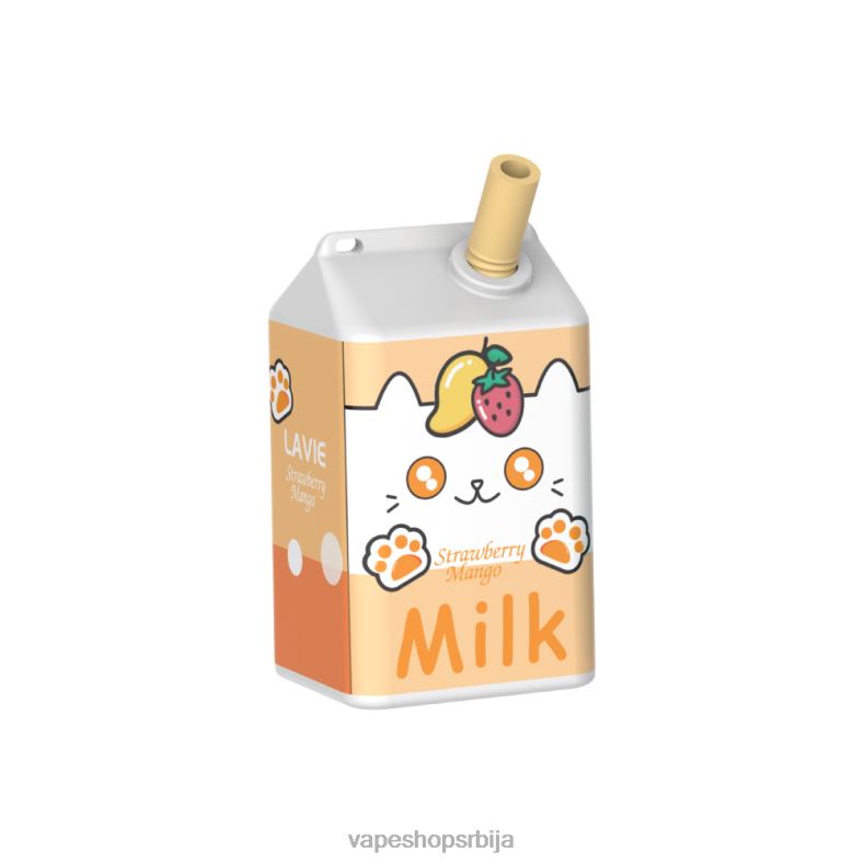 LAVIE MILK 7000 пуффс јагода манго XLL8F182 - Salt Vape Srbija
