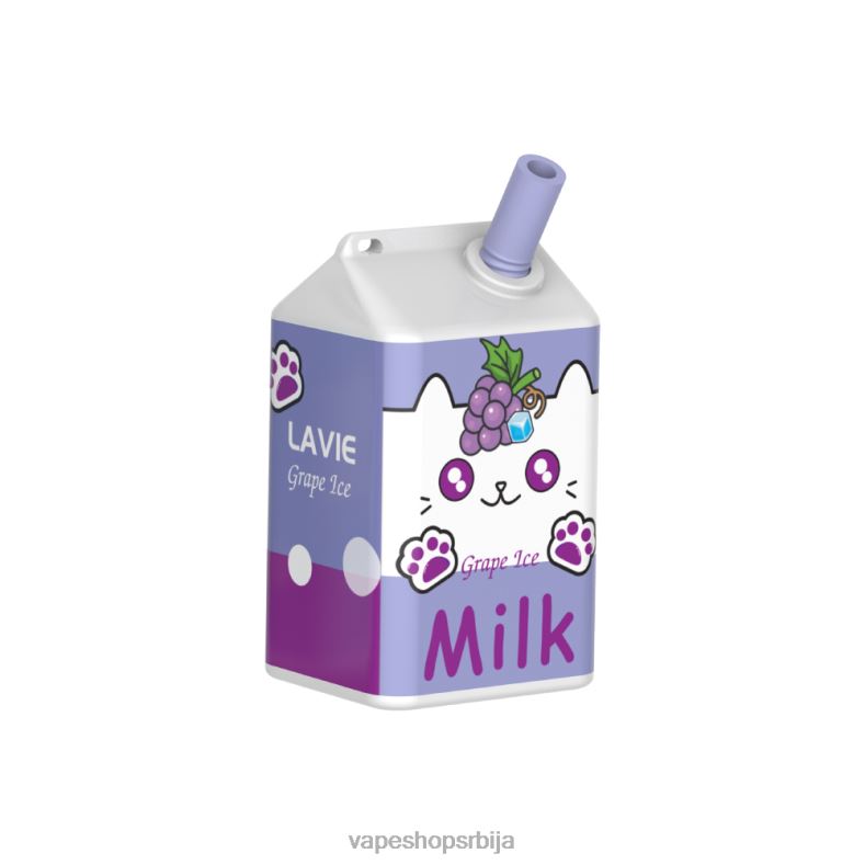 LAVIE MILK 7000 пуффс грожђани лед XLL8F186 - Vape Srbija