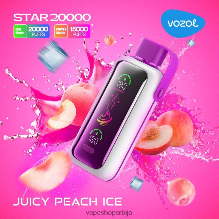 VOZOL STAR 20000 сочне брескве леда 42P86X10 | Vape Pen