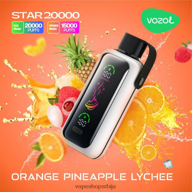 VOZOL STAR 20000 наранџасти ананас личи 42P86X15 | Vape Pen