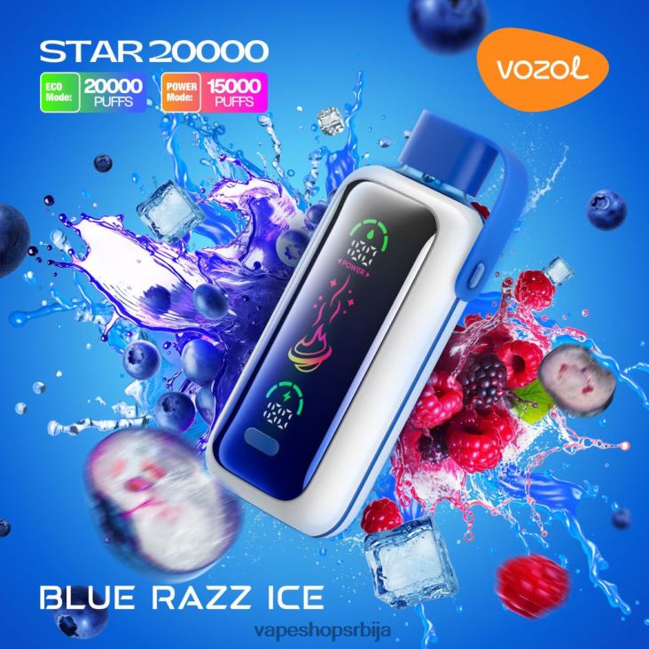 VOZOL STAR 20000 плави разз лед 42P86X4 | Vape Shop Beograd