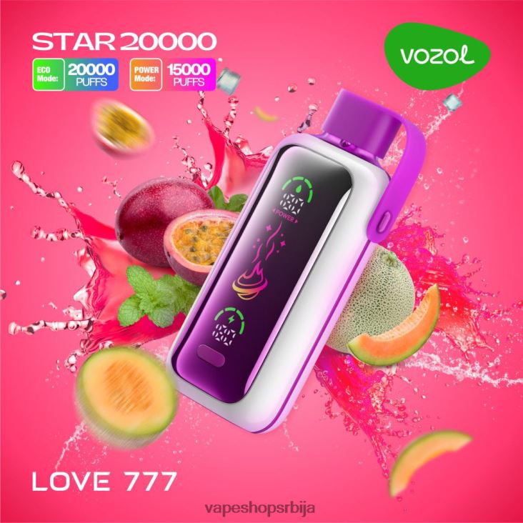 VOZOL STAR 20000 љубав 777 42P86X12 | Salt Vape Srbija